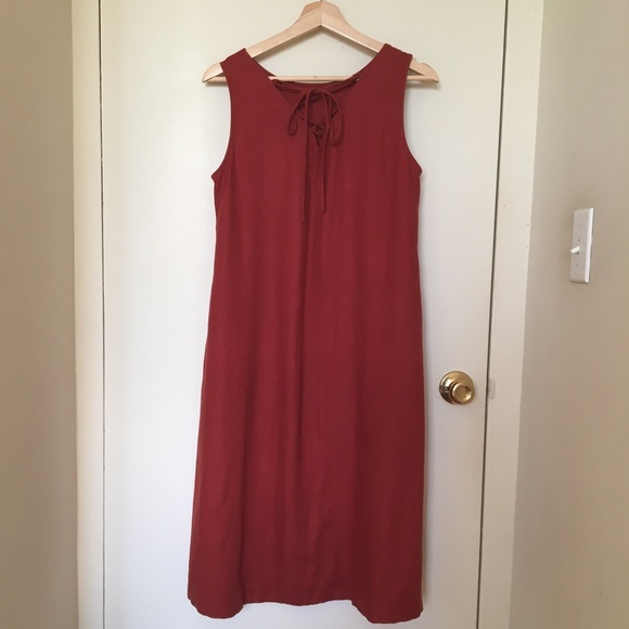 NWOT Uniqlo Linen Blend Sleeveless Dress - Picture 2 of 5